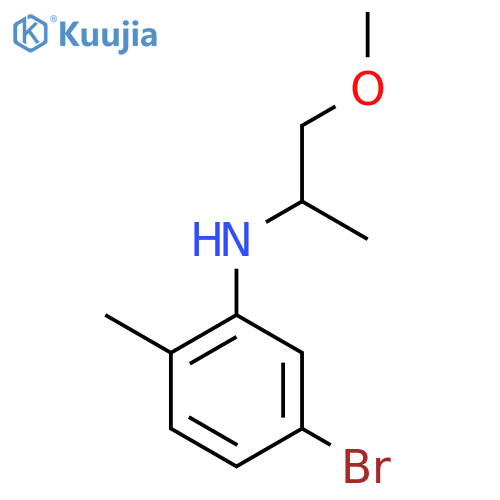 5-bromo-N-(1-methoxypropan-2-yl)-2-methylaniline structure