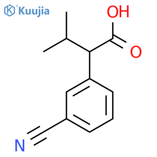 2-(3-Cyanophenyl)-3-methylbutanoic acid structure
