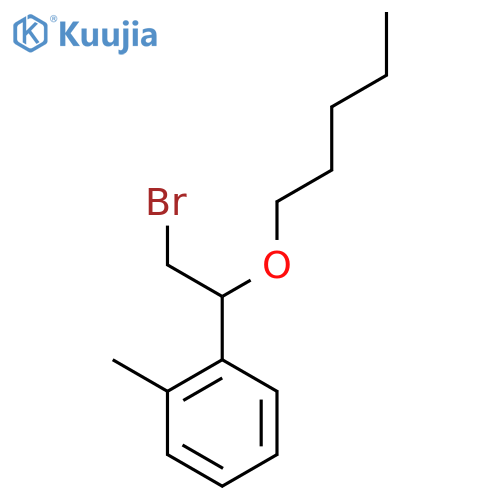 1-2-bromo-1-(pentyloxy)ethyl-2-methylbenzene structure