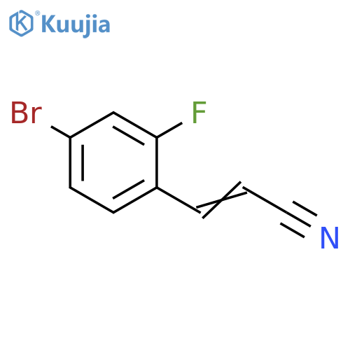 (2E)-3-(4-Bromo-2-fluorophenyl)prop-2-enenitrile structure