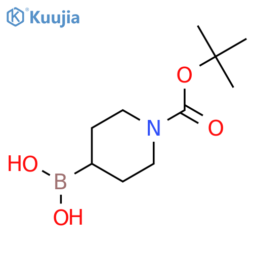 {1-(tert-butoxy)carbonylpiperidin-4-yl}boronic acid structure