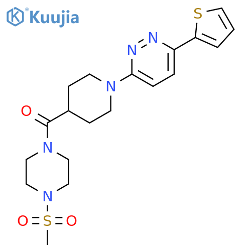 3-4-(4-methanesulfonylpiperazine-1-carbonyl)piperidin-1-yl-6-(thiophen-2-yl)pyridazine structure
