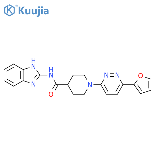 N-(1H-1,3-benzodiazol-2-yl)-1-6-(furan-2-yl)pyridazin-3-ylpiperidine-4-carboxamide structure