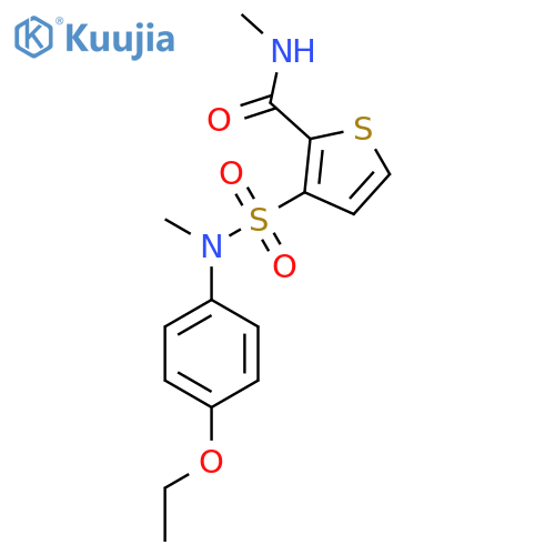 3-[(4-ethoxyphenyl)(methyl)sulfamoyl]-N-methylthiophene-2-carboxamide structure