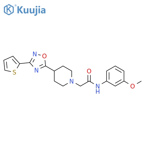 N-(3-methoxyphenyl)-2-{4-[3-(thiophen-2-yl)-1,2,4-oxadiazol-5-yl]piperidin-1-yl}acetamide structure