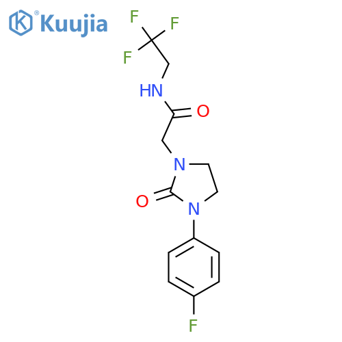 2-[3-(4-fluorophenyl)-2-oxoimidazolidin-1-yl]-N-(2,2,2-trifluoroethyl)acetamide structure