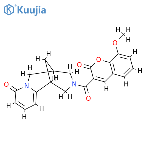 11-(8-methoxy-2-oxo-2H-chromene-3-carbonyl)-7,11-diazatricyclo7.3.1.0^{2,7}trideca-2,4-dien-6-one structure