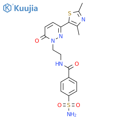 N-{2-3-(2,4-dimethyl-1,3-thiazol-5-yl)-6-oxo-1,6-dihydropyridazin-1-ylethyl}-4-sulfamoylbenzamide structure