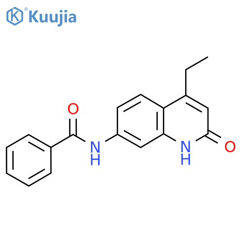 N-(4-ethyl-2-oxo-1,2-dihydroquinolin-7-yl)benzamide structure