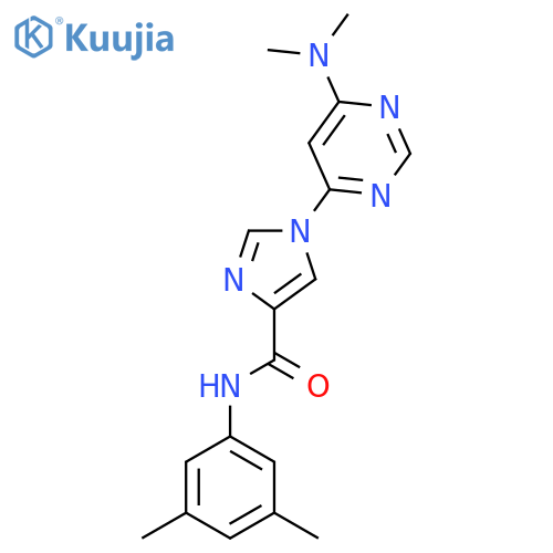 1-6-(dimethylamino)pyrimidin-4-yl-N-(3,5-dimethylphenyl)-1H-imidazole-4-carboxamide structure