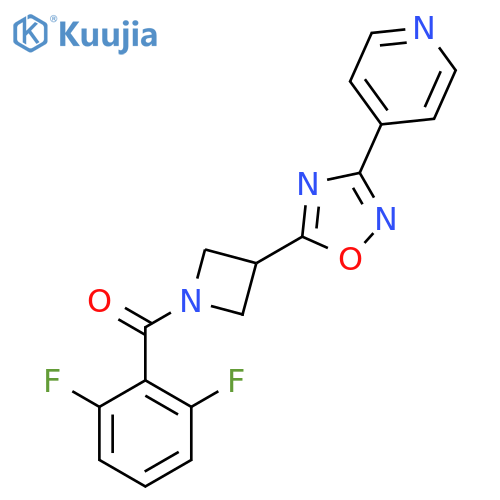 4-{5-1-(2,6-difluorobenzoyl)azetidin-3-yl-1,2,4-oxadiazol-3-yl}pyridine structure