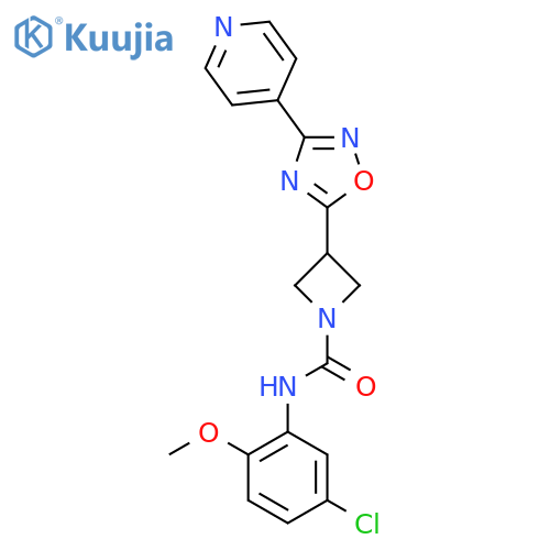 N-(5-chloro-2-methoxyphenyl)-3-3-(pyridin-4-yl)-1,2,4-oxadiazol-5-ylazetidine-1-carboxamide structure