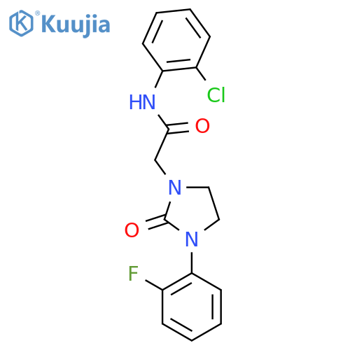 N-(2-chlorophenyl)-2-3-(2-fluorophenyl)-2-oxoimidazolidin-1-ylacetamide structure