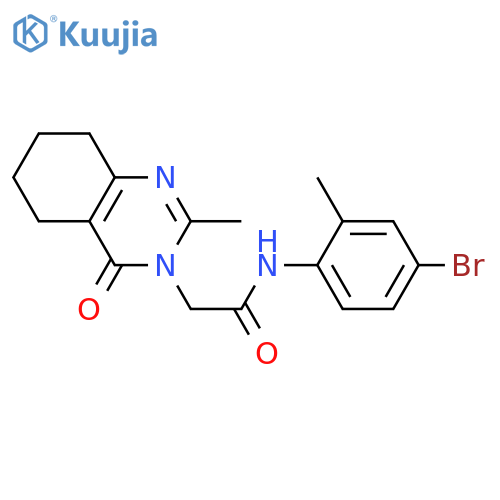 N-(4-bromo-2-methylphenyl)-2-(2-methyl-4-oxo-3,4,5,6,7,8-hexahydroquinazolin-3-yl)acetamide structure