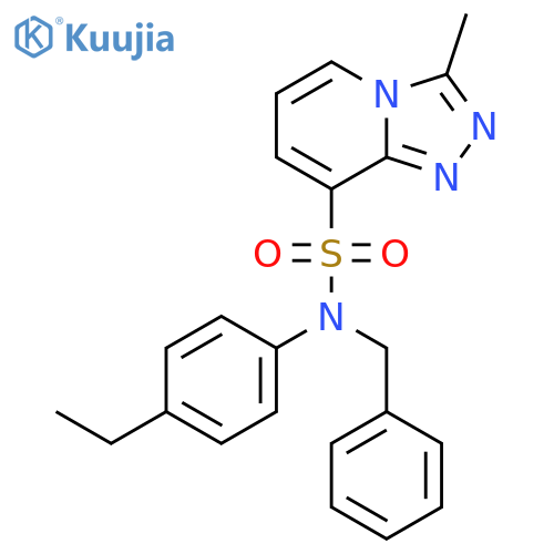 N-benzyl-N-(4-ethylphenyl)-3-methyl-1,2,4triazolo4,3-apyridine-8-sulfonamide structure