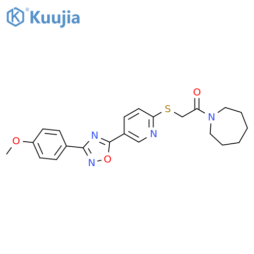 1-(azepan-1-yl)-2-({5-3-(4-methoxyphenyl)-1,2,4-oxadiazol-5-ylpyridin-2-yl}sulfanyl)ethan-1-one structure