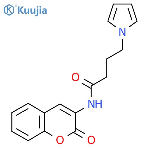 N-(2-oxo-2H-chromen-3-yl)-4-(1H-pyrrol-1-yl)butanamide structure