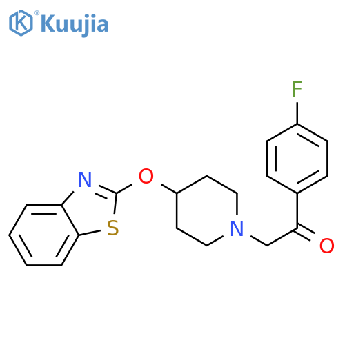 1-[4-(1,3-benzothiazol-2-yloxy)piperidin-1-yl]-2-(4-fluorophenyl)ethan-1-one structure