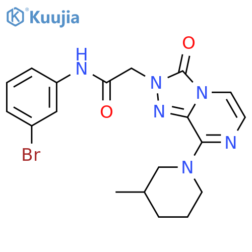 N-(3-bromophenyl)-2-8-(3-methylpiperidin-1-yl)-3-oxo-2H,3H-1,2,4triazolo4,3-apyrazin-2-ylacetamide structure