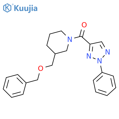 3-(benzyloxy)methyl-1-(2-phenyl-2H-1,2,3-triazole-4-carbonyl)piperidine structure
