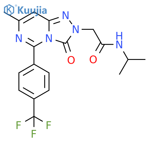 2-{7-methyl-3-oxo-5-4-(trifluoromethyl)phenyl-2H,3H-1,2,4triazolo4,3-cpyrimidin-2-yl}-N-(propan-2-yl)acetamide structure