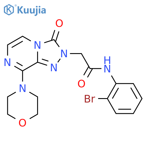 N-(2-bromophenyl)-2-8-(morpholin-4-yl)-3-oxo-2H,3H-1,2,4triazolo4,3-apyrazin-2-ylacetamide structure