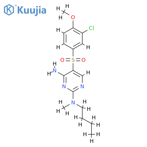 N2-butyl-5-(3-chloro-4-methoxybenzenesulfonyl)-N2-methylpyrimidine-2,4-diamine structure