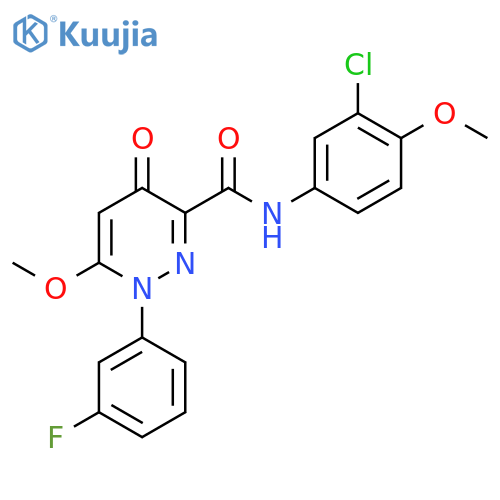 N-(3-chloro-4-methoxyphenyl)-1-(3-fluorophenyl)-6-methoxy-4-oxo-1,4-dihydropyridazine-3-carboxamide structure