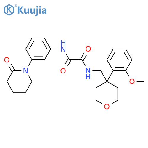 N'-{4-(2-methoxyphenyl)oxan-4-ylmethyl}-N-3-(2-oxopiperidin-1-yl)phenylethanediamide structure