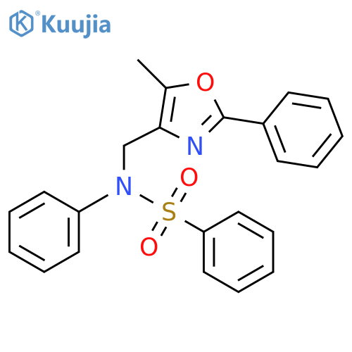 N-[(5-methyl-2-phenyl-1,3-oxazol-4-yl)methyl]-N-phenylbenzenesulfonamide structure