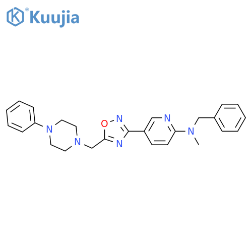 N-benzyl-N-methyl-5-{5-(4-phenylpiperazin-1-yl)methyl-1,2,4-oxadiazol-3-yl}pyridin-2-amine structure