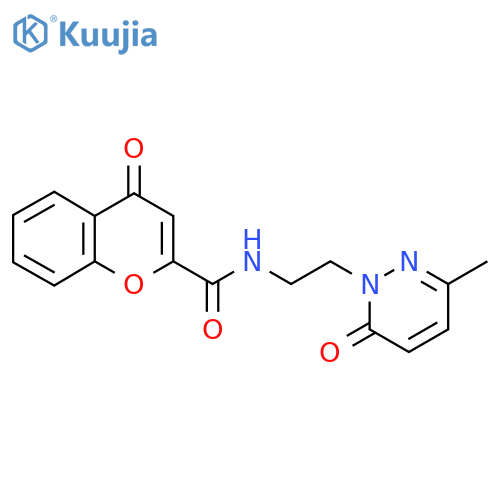 N-2-(3-methyl-6-oxo-1,6-dihydropyridazin-1-yl)ethyl-4-oxo-4H-chromene-2-carboxamide structure