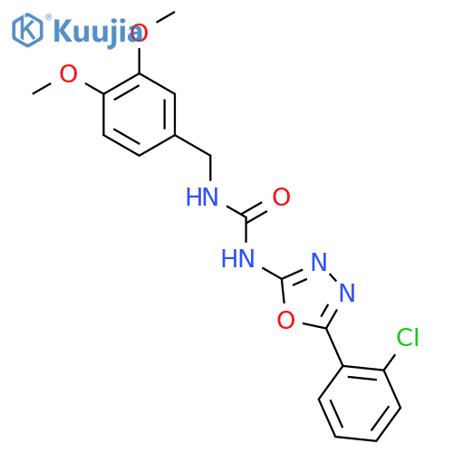 3-5-(2-chlorophenyl)-1,3,4-oxadiazol-2-yl-1-(3,4-dimethoxyphenyl)methylurea structure