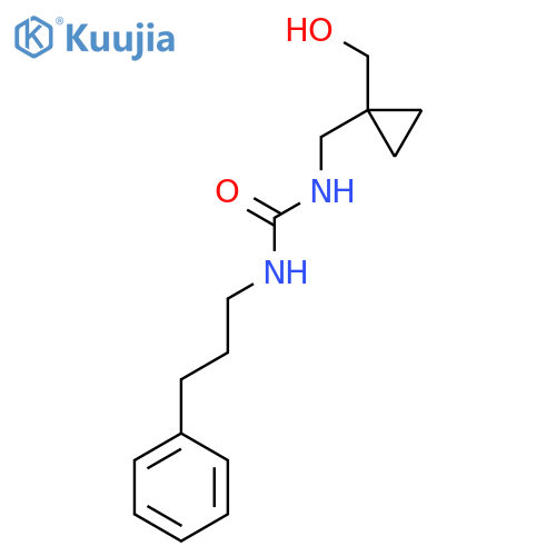 3-{1-(hydroxymethyl)cyclopropylmethyl}-1-(3-phenylpropyl)urea structure