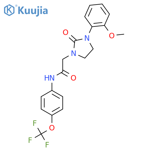2-3-(2-methoxyphenyl)-2-oxoimidazolidin-1-yl-N-4-(trifluoromethoxy)phenylacetamide structure
