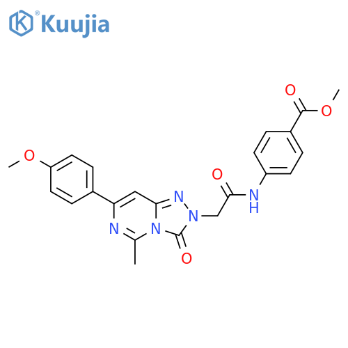 methyl 4-{2-7-(4-methoxyphenyl)-5-methyl-3-oxo-2H,3H-1,2,4triazolo4,3-cpyrimidin-2-ylacetamido}benzoate structure