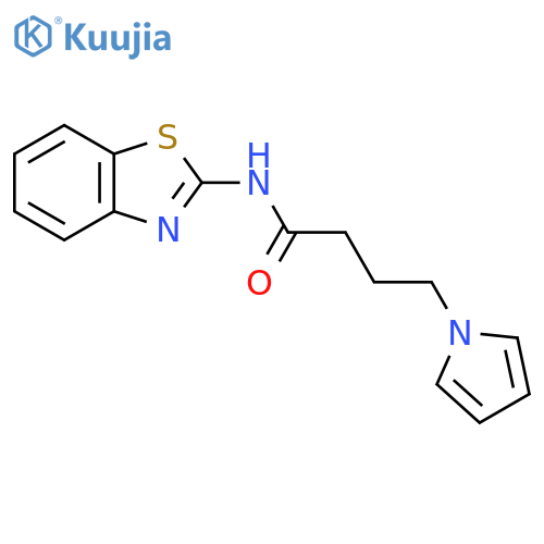 N-(1,3-benzothiazol-2-yl)-4-(1H-pyrrol-1-yl)butanamide structure