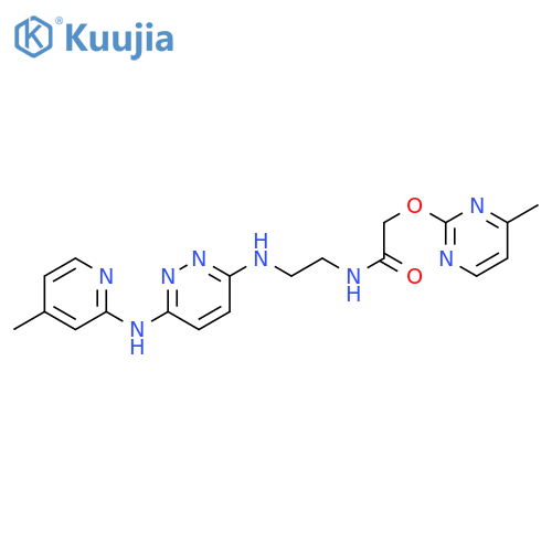 N-2-({6-(4-methylpyridin-2-yl)aminopyridazin-3-yl}amino)ethyl-2-(4-methylpyrimidin-2-yl)oxyacetamide structure