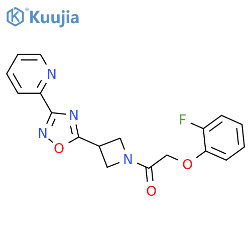 2-(2-fluorophenoxy)-1-{3-3-(pyridin-2-yl)-1,2,4-oxadiazol-5-ylazetidin-1-yl}ethan-1-one structure