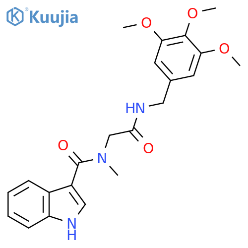 2-1-(1H-indol-3-yl)-N-methylformamido-N-(3,4,5-trimethoxyphenyl)methylacetamide structure