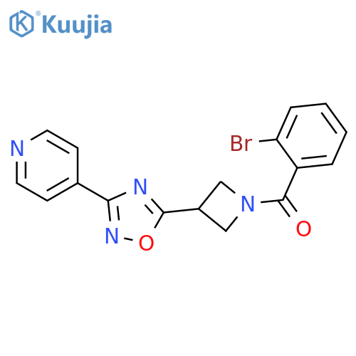4-{5-1-(2-bromobenzoyl)azetidin-3-yl-1,2,4-oxadiazol-3-yl}pyridine structure