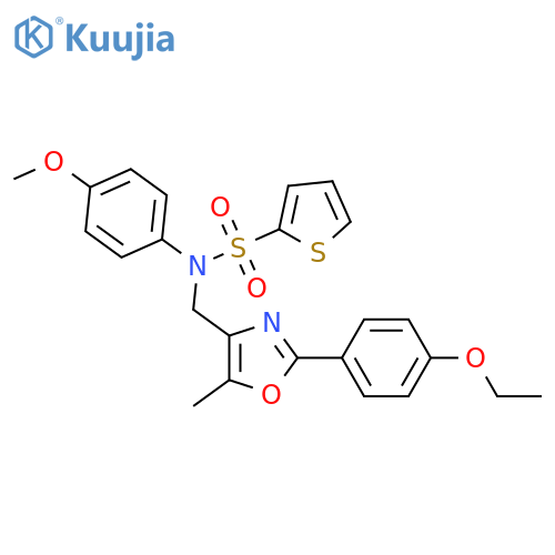 N-{[2-(4-ethoxyphenyl)-5-methyl-1,3-oxazol-4-yl]methyl}-N-(4-methoxyphenyl)thiophene-2-sulfonamide structure
