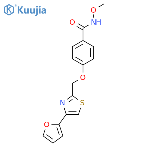 4-{4-(furan-2-yl)-1,3-thiazol-2-ylmethoxy}-N-methoxybenzamide structure