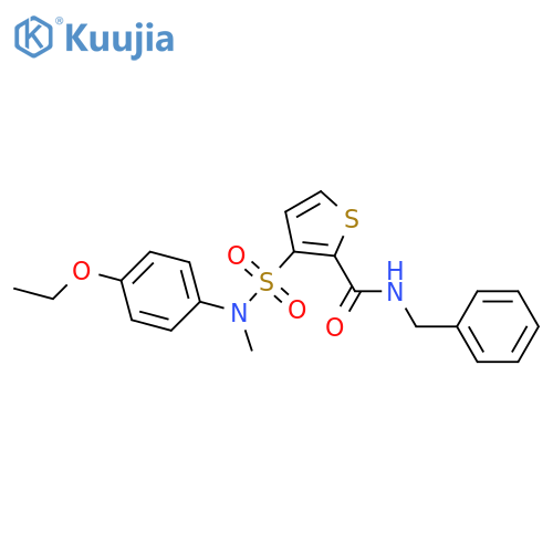 N-benzyl-3-[(4-ethoxyphenyl)(methyl)sulfamoyl]thiophene-2-carboxamide structure