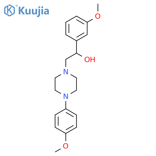 1-(3-methoxyphenyl)-2-4-(4-methoxyphenyl)piperazin-1-ylethan-1-ol structure