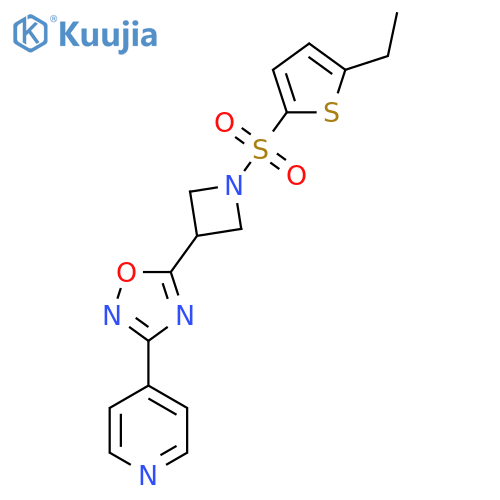 4-(5-{1-(5-ethylthiophen-2-yl)sulfonylazetidin-3-yl}-1,2,4-oxadiazol-3-yl)pyridine structure