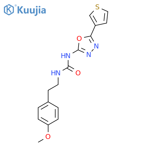 1-[2-(4-methoxyphenyl)ethyl]-3-[5-(thiophen-3-yl)-1,3,4-oxadiazol-2-yl]urea structure