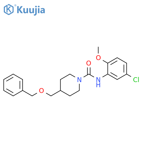 4-(benzyloxy)methyl-N-(5-chloro-2-methoxyphenyl)piperidine-1-carboxamide structure