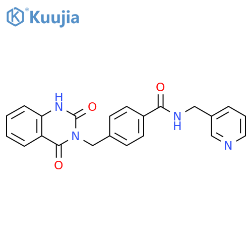 4-(2,4-dioxo-1,2,3,4-tetrahydroquinazolin-3-yl)methyl-N-(pyridin-3-yl)methylbenzamide structure