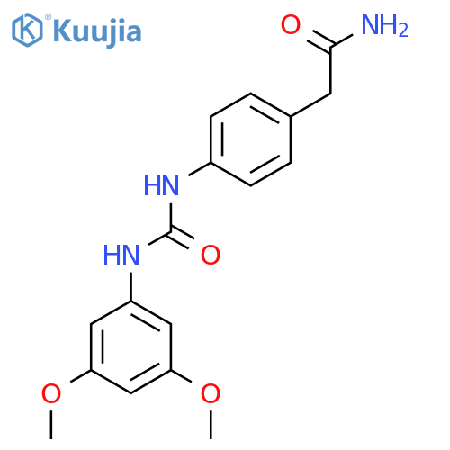 2-(4-{(3,5-dimethoxyphenyl)carbamoylamino}phenyl)acetamide structure